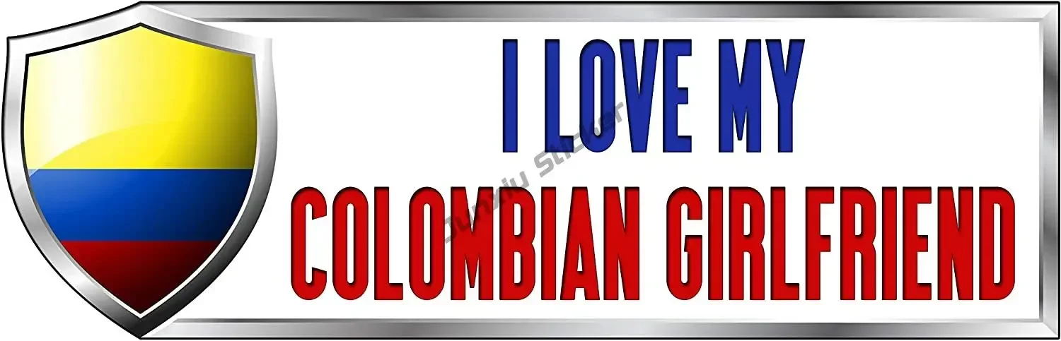 I Love My Colombian Girlfriend Colombia Colombian Country Nation Sticker Decal Car Laptop Wall Sticker Decal Car Accessories