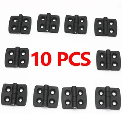 Petites charnières noires de 40x30mm, 10 pièces, Mini roulement de porte en plastique, armoire à bout, tiroir, boîte à bijoux, charnière ABS pour quincaillerie de meubles