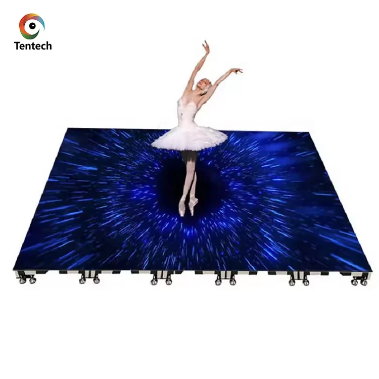 P3.91 سهلة التركيب ثلاثية الأبعاد أرضية الرقص LED التفاعلية أرضية الرقص شاشة LED للحانات والمسرح والفنادق ومراكز التسوق #3