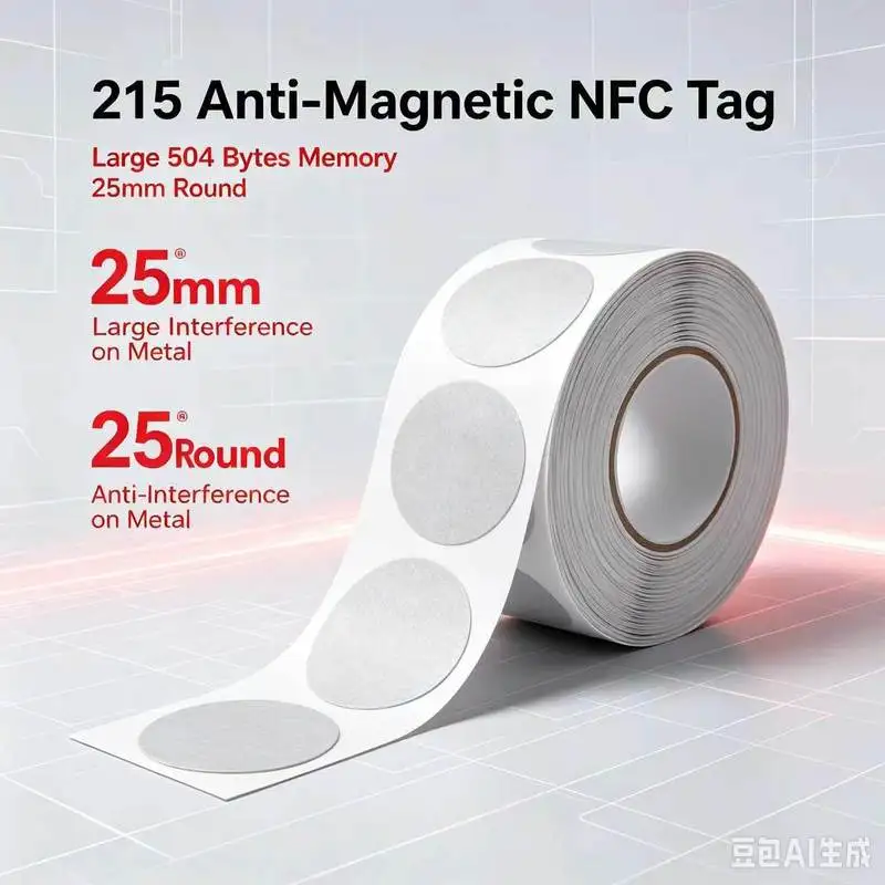 Anti-Metal NTAG215 NFC Stickers Original Chip 504Bytes Rewritable RFID Tags 13.56MHz For NFC Enabled Smart Phones