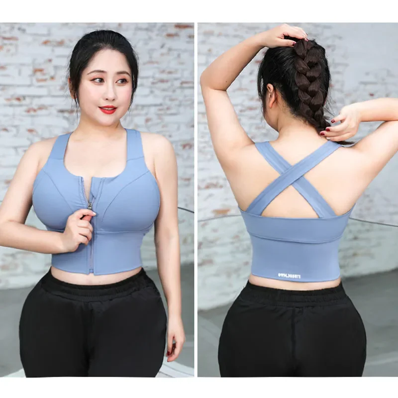 Big Breast Sports Bra High Support S-5XL Underwear for Ladies Women Fitness Yoga Tank Top Plus Size Running Shirt