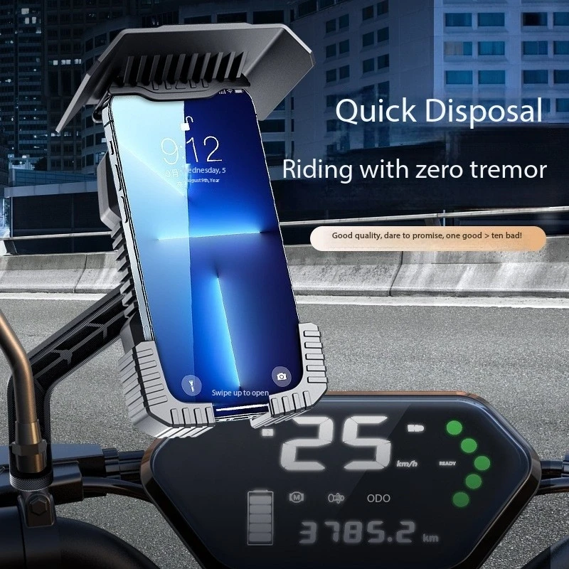 

Mobile Phone Holder Motorcycle Bicycle Supplies Mobile Phone Holder Handlebar Anti Vibration Rearview Cellular Electric Scooter