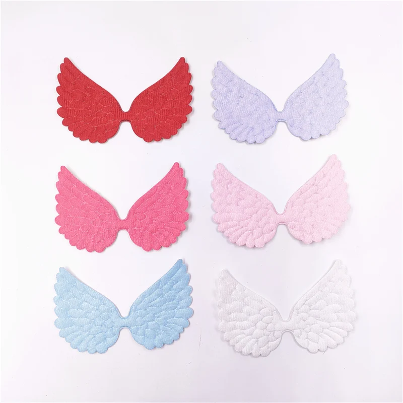 30Pcs Shiny Angel Wing Padded Applique For DIY Baby Hair Clip Hat Headwear Crafts Patches Decor Ornament Clothing Accessories