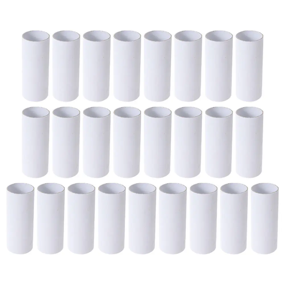 25Pcs Round Craft Paper Tubes Unfinished Cardboard Rolls for Doodle Art Painting Decorating Classroom Learning Halloween