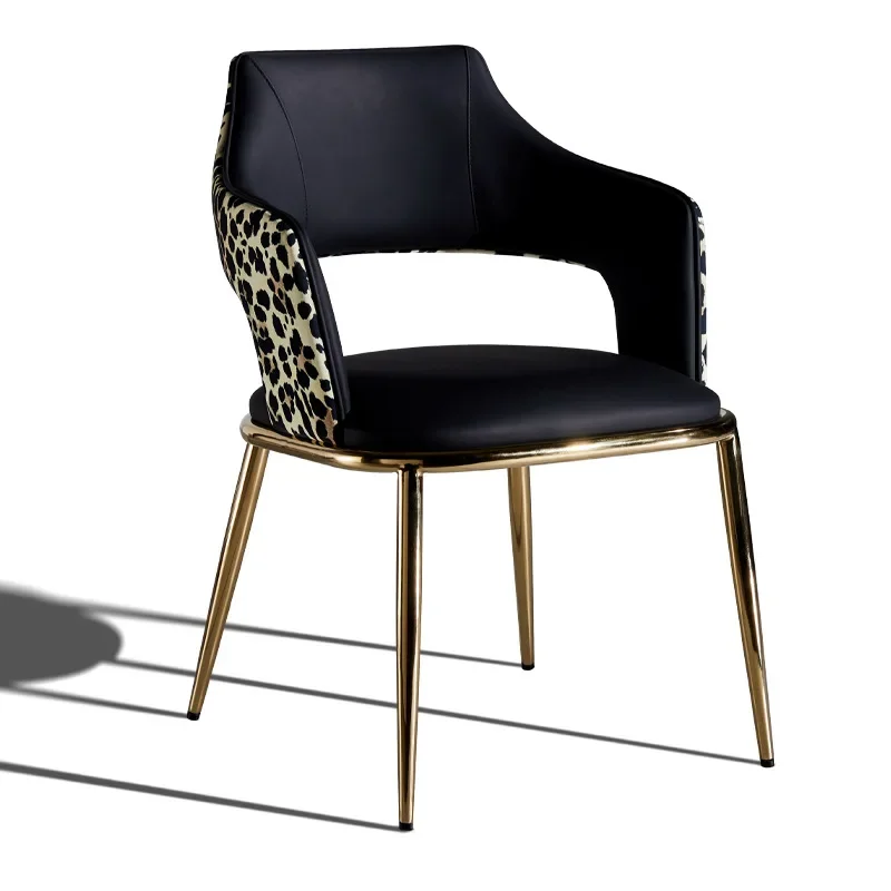 Light luxury dining chair for home use, modern simple leisure study, makeup stool
