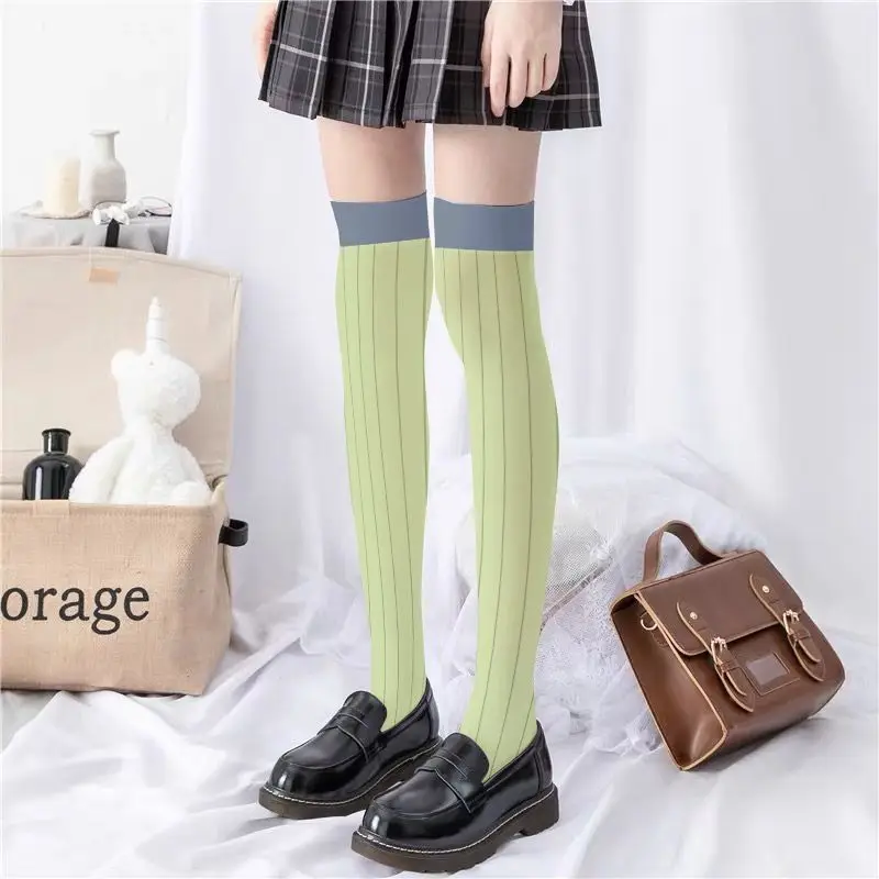 Anime Striped Halloween Cosplay Lolita Harajuku Sweet Thigh Stockings Fun Female Over-the-knee Stockings