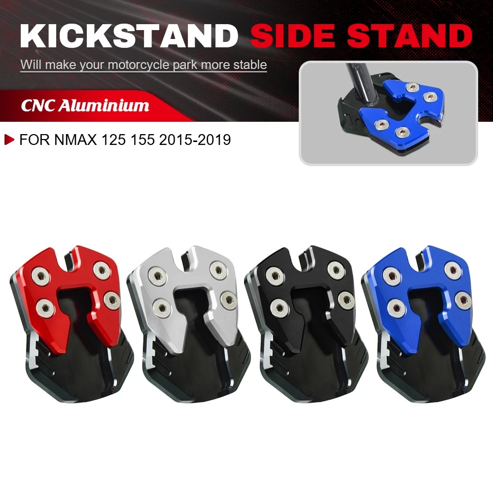 

Motorcycle CNC Kickstand Foot Side Stand Extension Pad Support Plate Enlarge For YAMAHA NMAX 125 155 2015 2016 2017 2018 2019