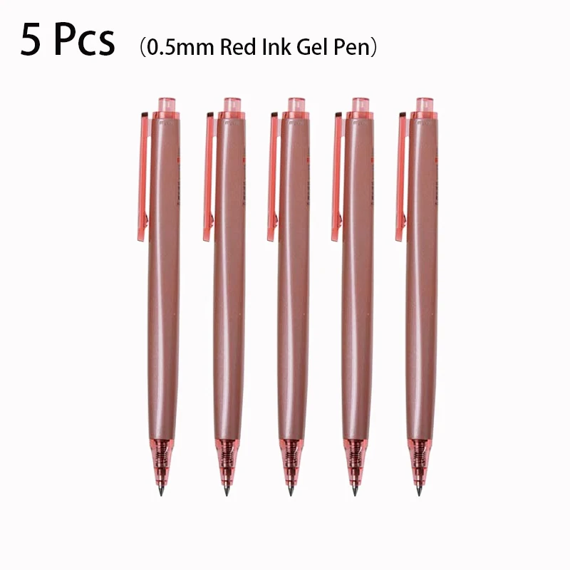 M&G 5 Pcs Gel Pen 0.5MM Black Blue Red Ink Office School Supplies Stationery Business Supplies Individual Package