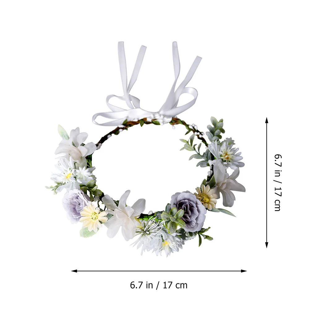 

1Pcs Handmade Flower Wedding Bride Headdress Charming Hair Wreath for Special Occasion Brides Hair Wear Wedding Dress