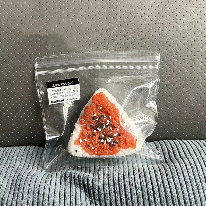 Flowers Sesame Triangle Rice Balls Sushi Squeezing Pinching Fingertip Toys Imitation Food Adult Stress Relief Kids Squishy Toys