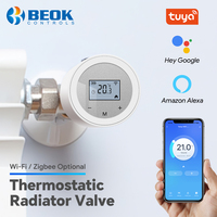 Beok Tuya  Wifi/Zigbee Radiator Thermostat Valve Smart Home Heating TRV Thermoregulator Work with Alexa Google Home