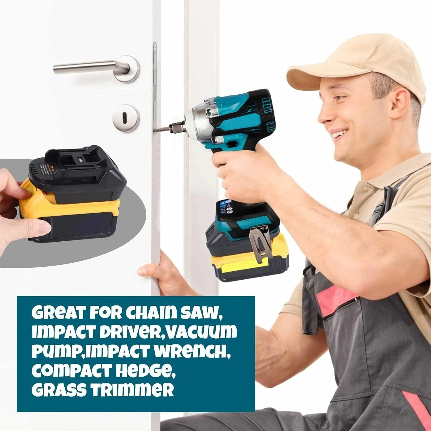 Electric Power Tool Adapter for Dewalt/Bosch/Einhell Battery Converter to for Makita 18V Power Tools