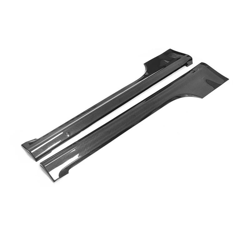 Superior Quality High Fitment Real Carbon Fiber Side Skirt Lip Trim Auto Exterior Part Fit All Sedans