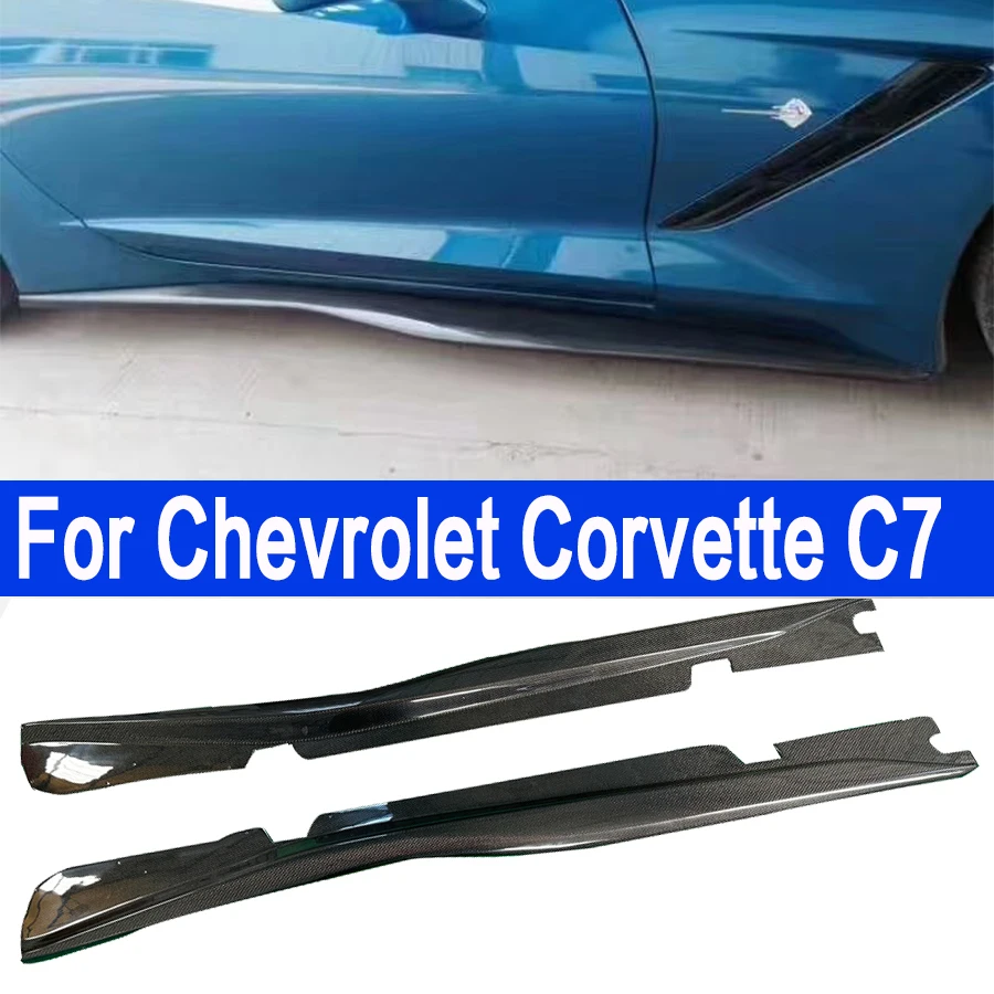 

For Chevrolet Corvette C7 2014-2019 Carbon Fiber Side Skirts Splitters Cupwings Winglets Canards Apron