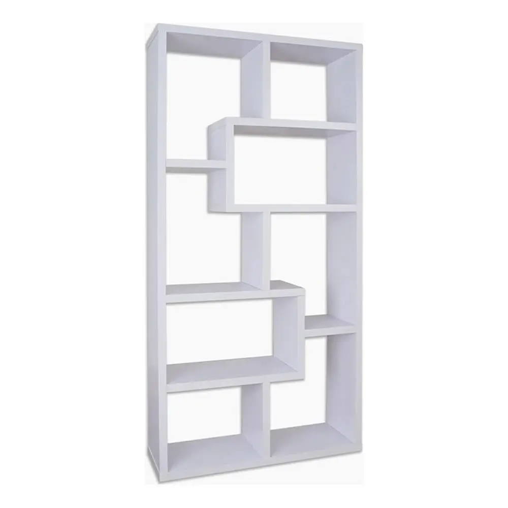 10-Shelf Bookcase White 35