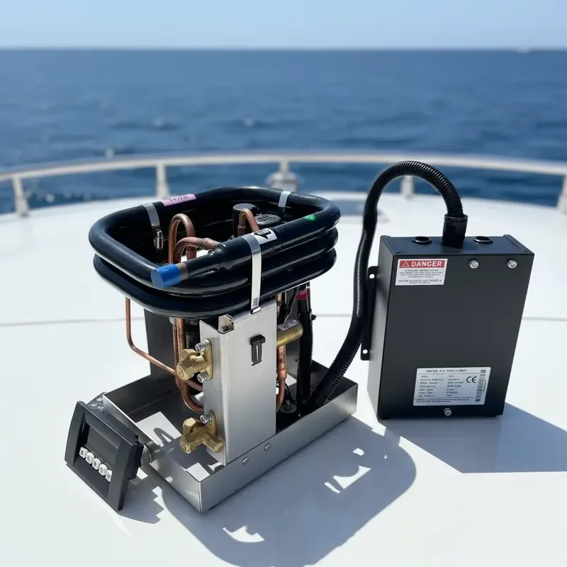 220V 110V Self-Contained Split-Type Marine Air Conditioner 16000BTU for Yacht, Boat. Compact Unit
