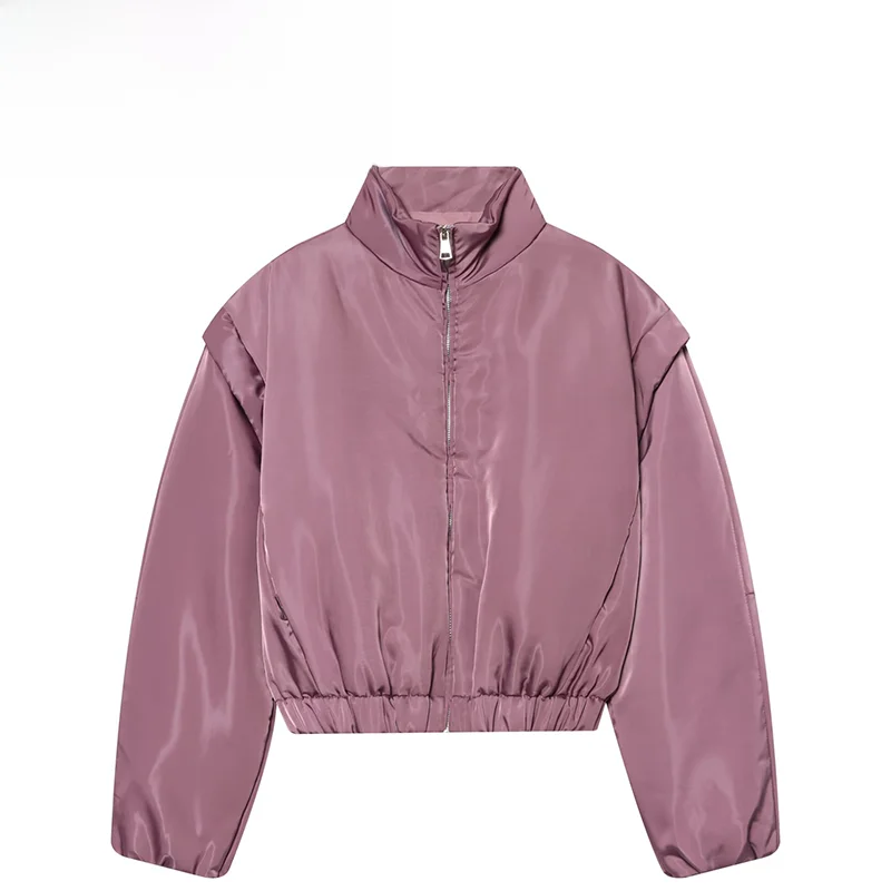 

Модная повседневная хлопковая куртка в уличном стиле для женщин, новинка весеннего сезона, универсальное пальто с длинными рукавами и вырезом на плечах