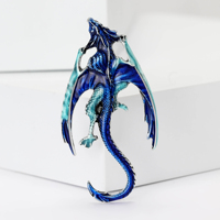 Enamel Dragon Pins for Women Unisex Rhinestone Flying Dragons Brooches Event Party Backpack Decoration Clothes Accessories