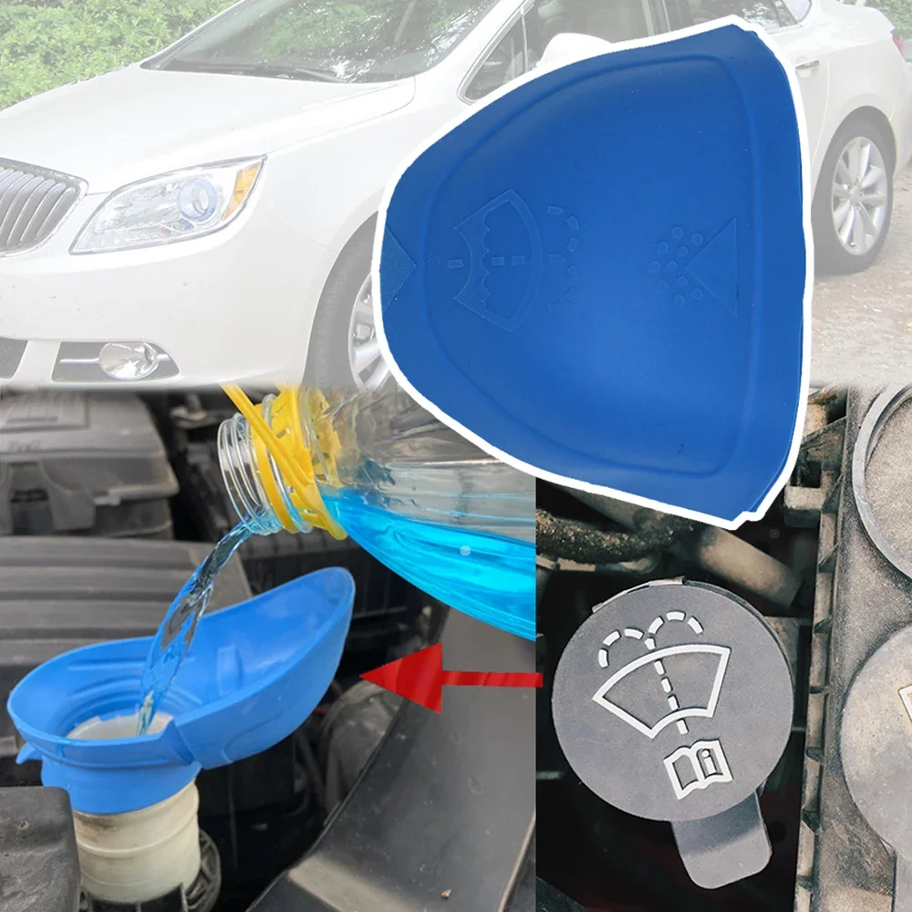 

For Buick Verano 2012 2013 2014 2015 2016 2017 Car Windshield Wiper Washer Funnel Tank Fluid Filler Cap Screen Wash Cover