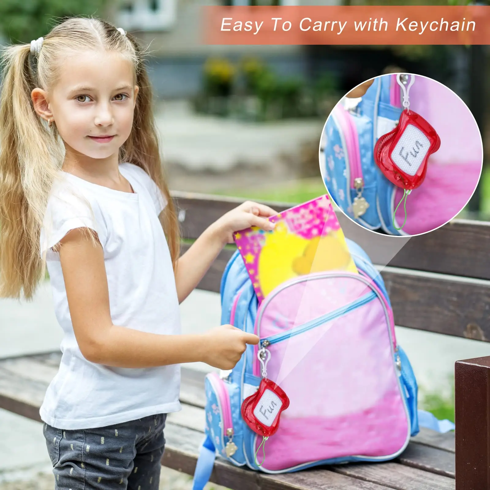 6-48pcs Kids Mini Magnetic Drawing Board With Backpack Keychain Erasable Doodle Sketch Pads for Boys Girls Classroom Supplies