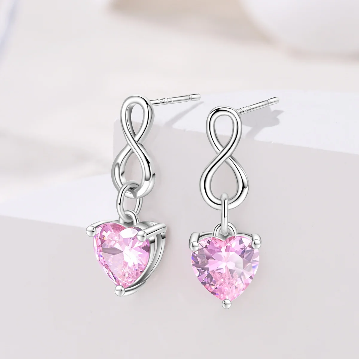 Romantic 925 Sterling Silver Floral Fish Bow Earrings - Symbolizing Endless Love Premium Couple Date Gifts