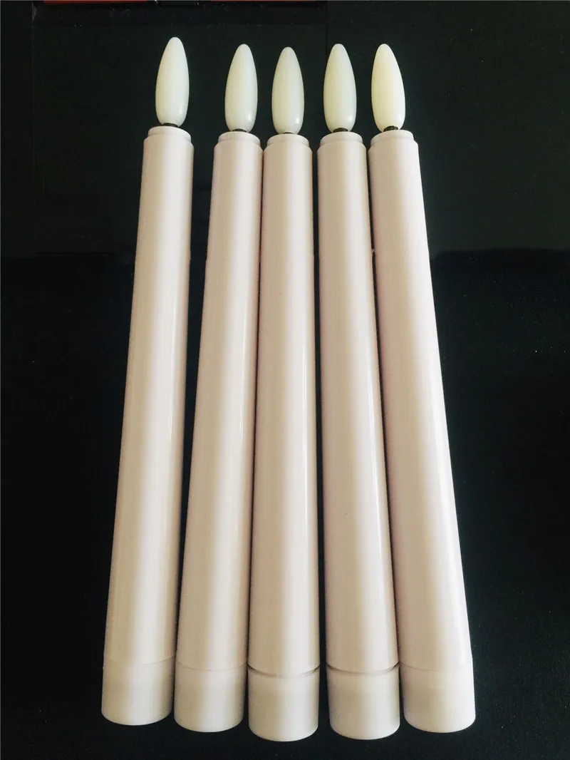 50pcs Remote controlled w/timer 8" LED Taper Candle light Battery Operate 3D wick candlestick Wedding Party Xmas table Decoratio