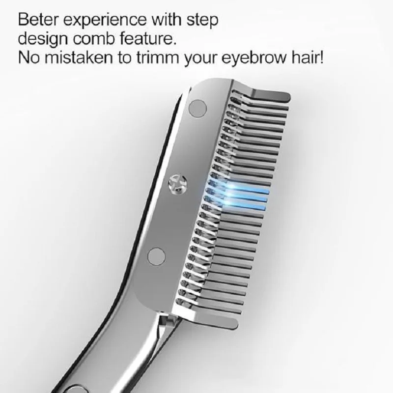 Stainless Steel Eyebrow Scissors With Eyebrow Comb High Quality Makeup Scissors Eyebrow Trimming Knife Hair Remover Shaver Tool