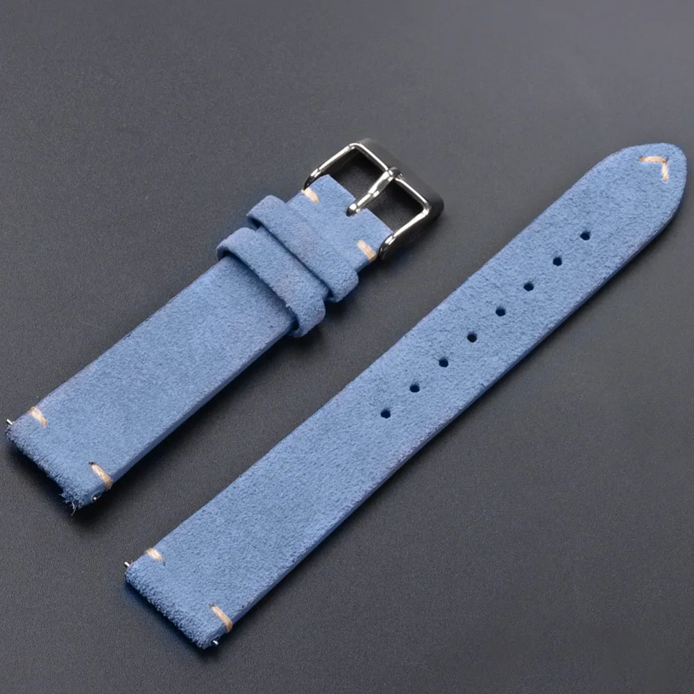 Soft Suede Quick Release Watch Strap for Seiko, 18/20/22mm