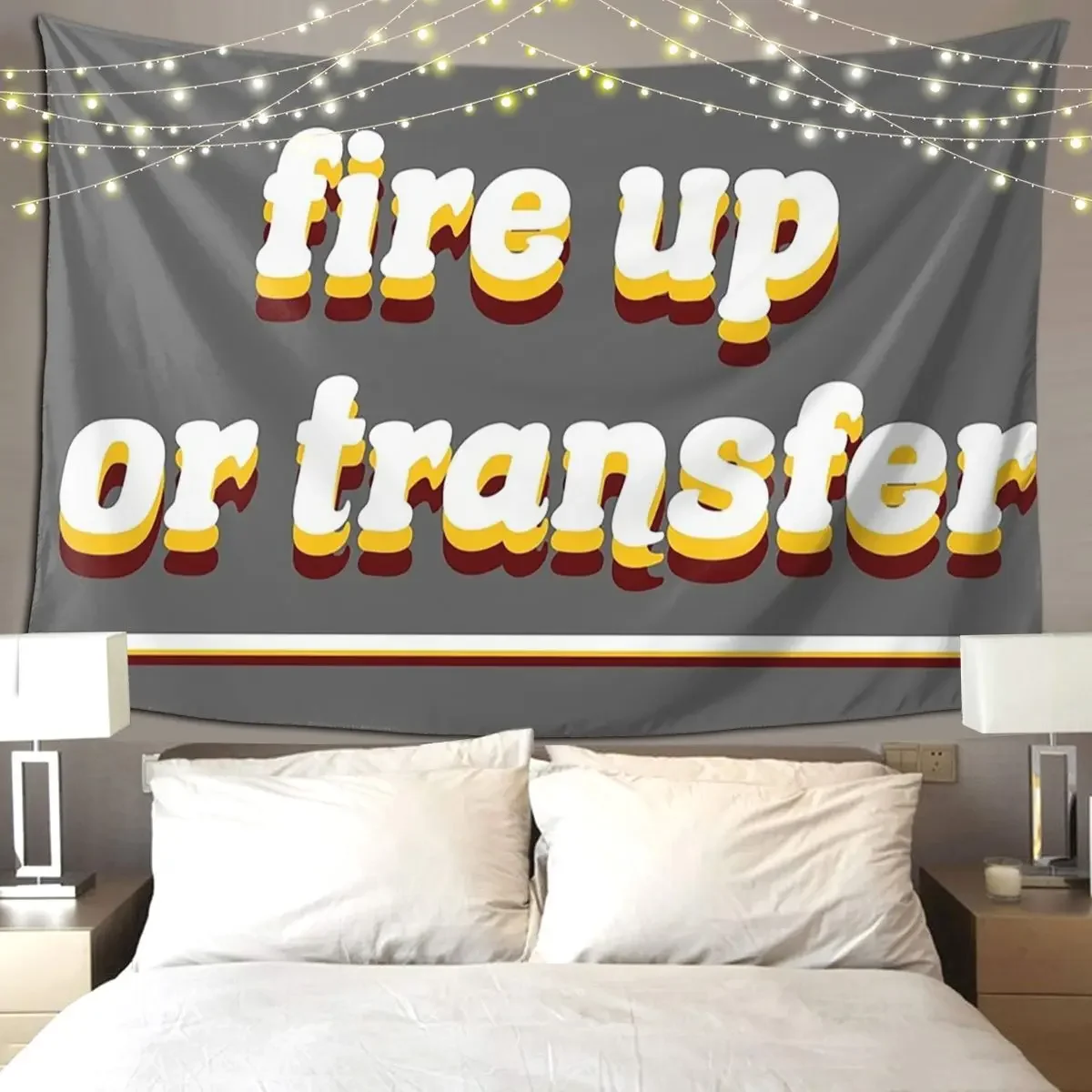 Fire Up Or Transfer Cmu Tapestry Art Wall Hanging Aesthetic Home Decoration Tapestries for Living Room Bedroom Dorm Room