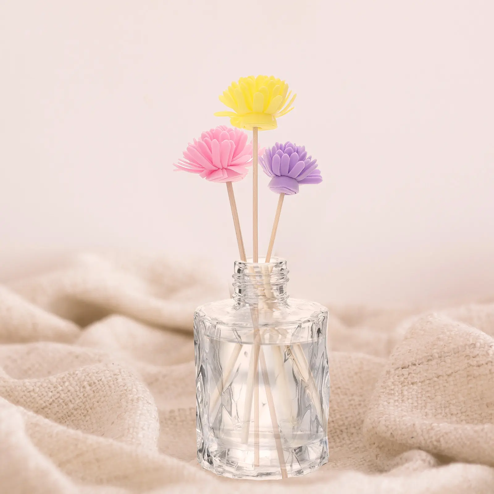 12Pcs Aromatic Reed Diffuser Sticks Flameless Scented Oil Reeds Longlasting Fragrance Home Office Decoration Reed Diffuser Base