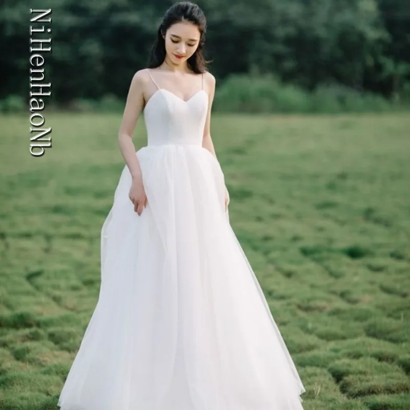 Séance Photo Robe De Mariée 2025 Robe De mariée Robe De mariée longueur au sol robes De Novia Robe De mariée