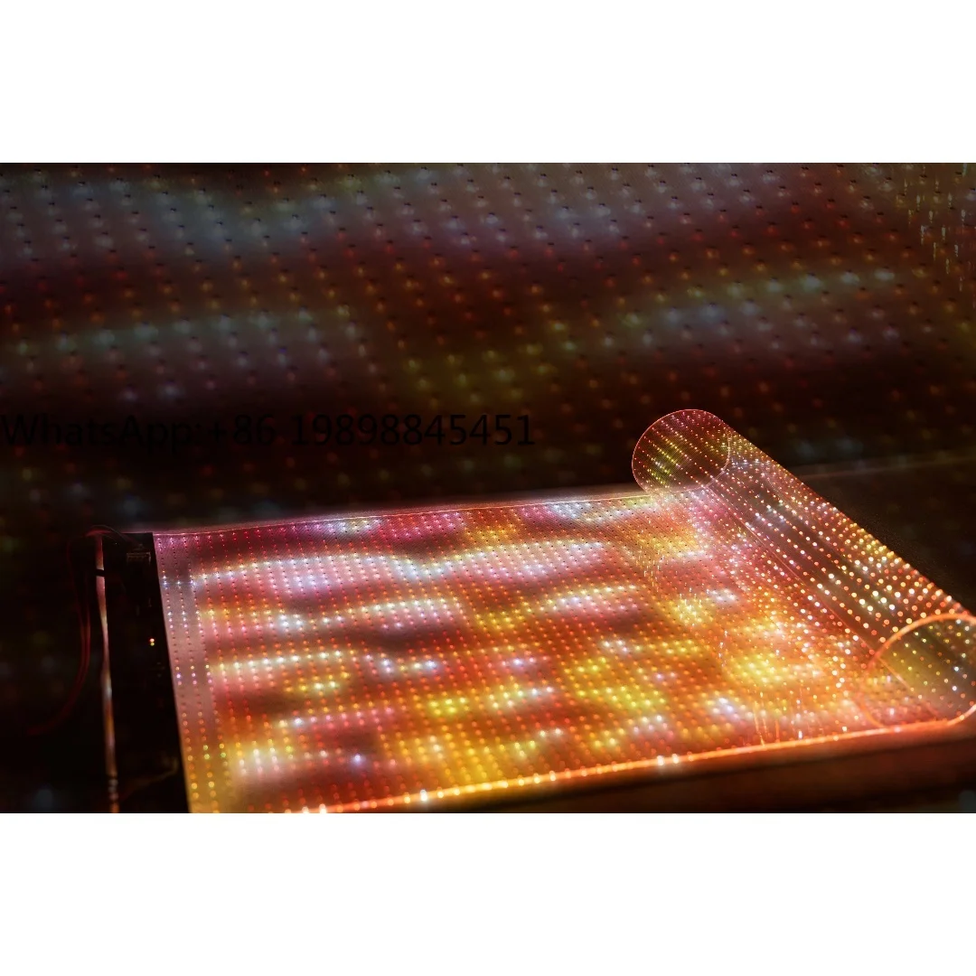 P10 لوحة عرض LED داخلية مخصصة عالية الدقة، فيلم LED مرن لمشاهد الترحيب في متجر البيع بالتجزئة الذكية #1