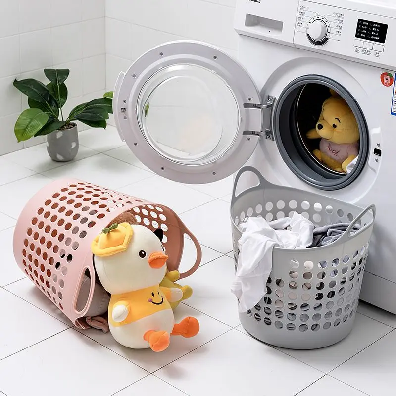 Fold plastic laundry basket of bathroom laundry basket toy clothes sitting room receive a basket of dirty laundry basket