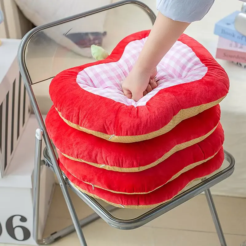 Удобная подушка для сиденья Apple с рисунком «Hello Kitty», подушка для спины для стула, напольная подушка для сидения, нескользящая моющаяся домашний декор