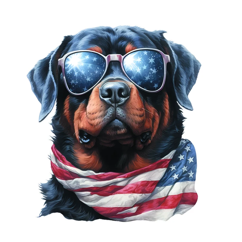 1pc Car Sticker, Rottweiler Pattern Sticker, Cartoon Irregular Self-adhesive Sticker