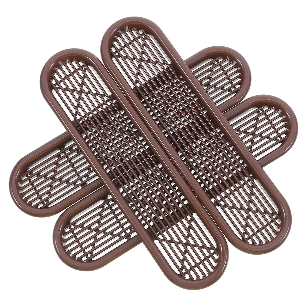 

4pcs Ventilation Grille Cover: Plastic Airflow Panel For Wardrobe Cabinet Kitchen Sink Bathroom Floor Wall Ceiling Exhaust