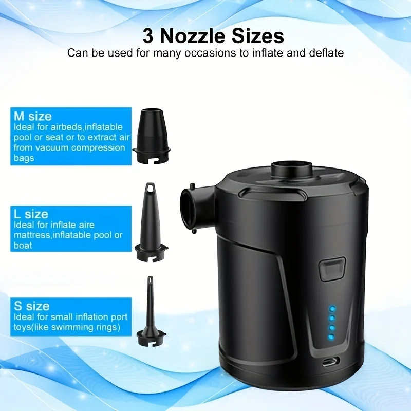 5200MAH portable portable air pump outdoor camping air mattress swimming pool swimming ring inflatable sofa air pump home image 5