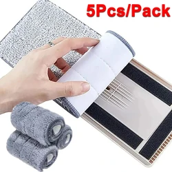 Vadrouille en microcarence lavable pour la maison, remplacement pratique, tête de vadrouille, tampon de livres, poussière, outils de livres, gril, 1 pièce, 5 pièces