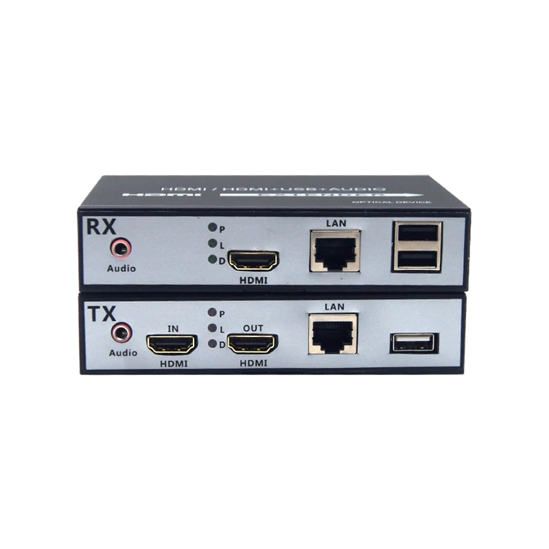In Stock 1080P HDMI Over Cat5 Extender up to 328ft with USB KVM Audio Loopout Support 1 to Many Transmission
