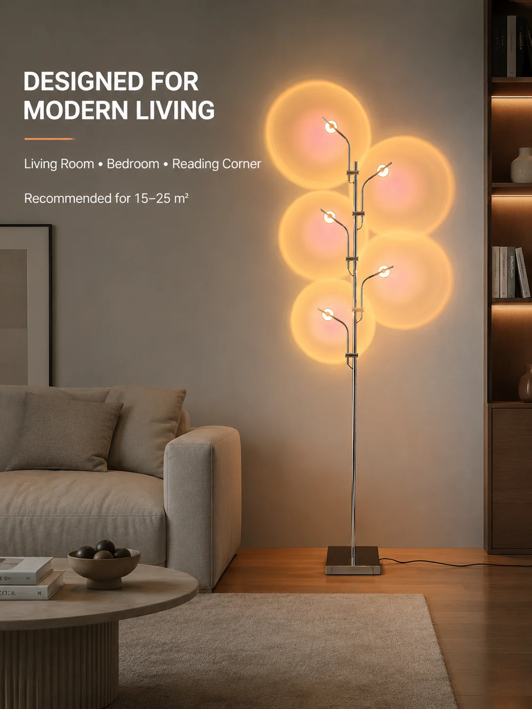 Luxury LED Projection Floor Lamp Nordic Rainbows Standing Lamps Art Bar Bedroom Bedside Floor Lights Home Decora Dropshipping