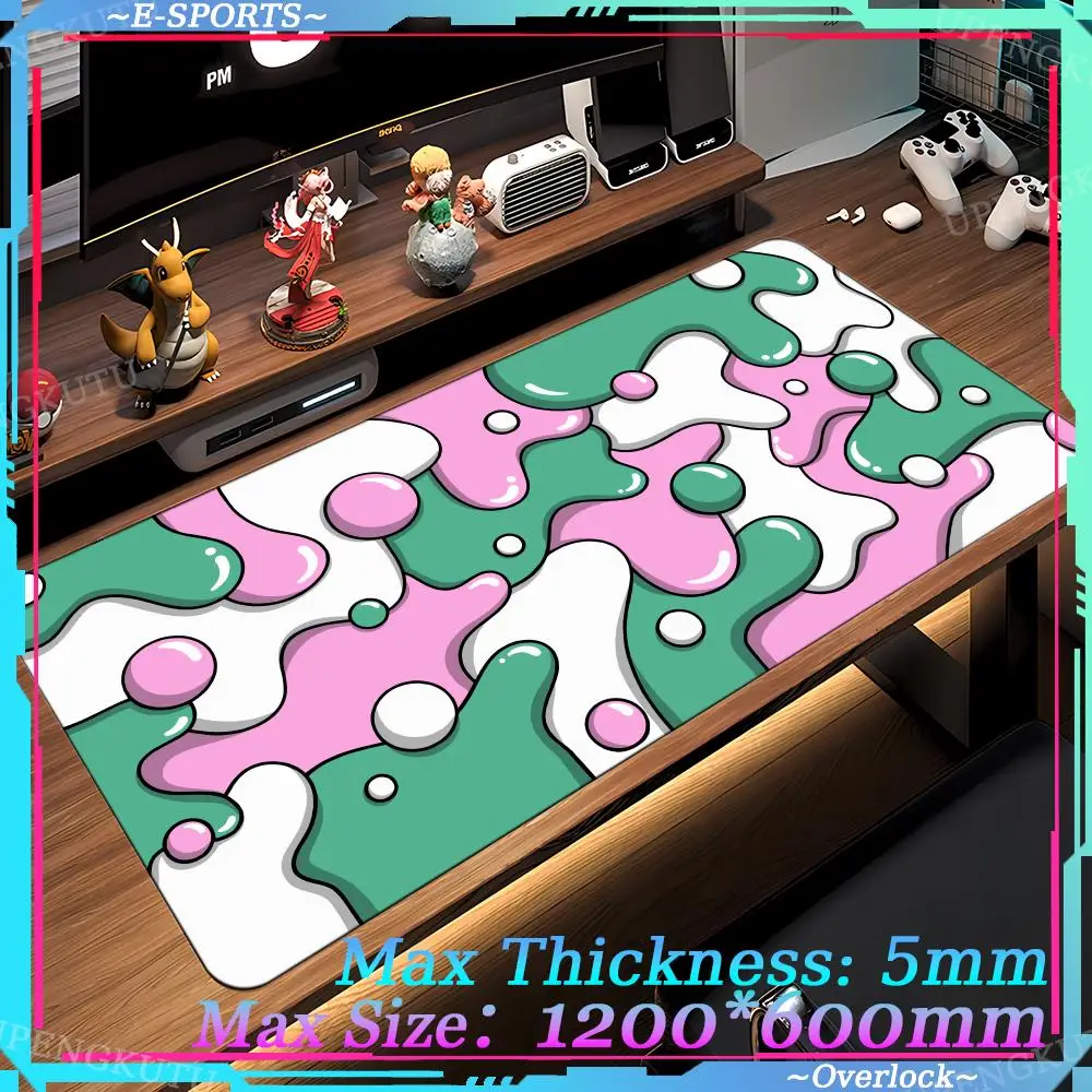 Large Mousepad Keyboards Desk Mat XXL Black and White Strata Liquid 1200x600 Mouse Pad Computer Laptop Anime Keyboard Mouse Mat