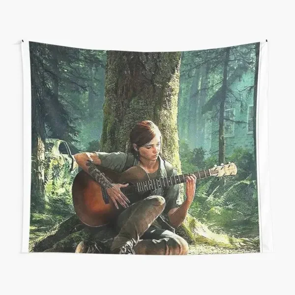 The Last Of Us Ellie Guitar Poster  Tapestry Beautiful Art Blanket Colored Towel Living Hanging Home Wall Bedroom Decoration