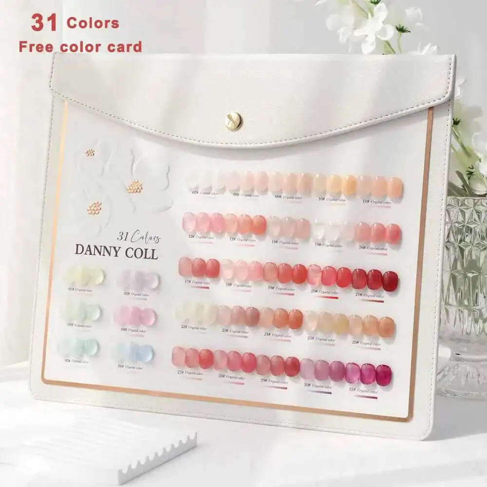 30 pçs conjunto de esmalte gel transparente gel nude rosa cor da pele geléia uv embeber fora gel verniz jade arte do prego gel laca 15ml