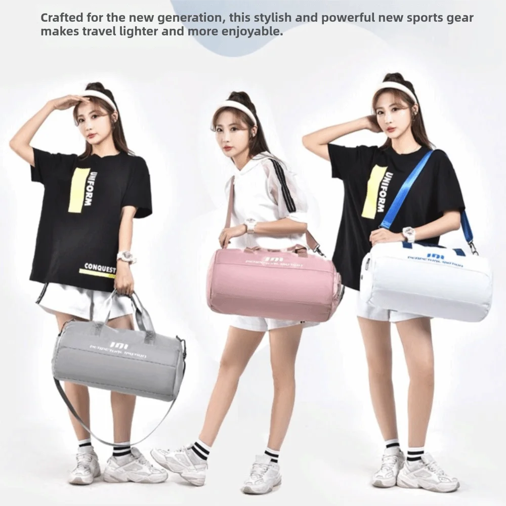 

Сумка для спортзала с разделением на сухую и влажную зоны, большая вместимость, отделение для влажных вещей, легкая, с карманом для бутылки, для йоги и баскетбола