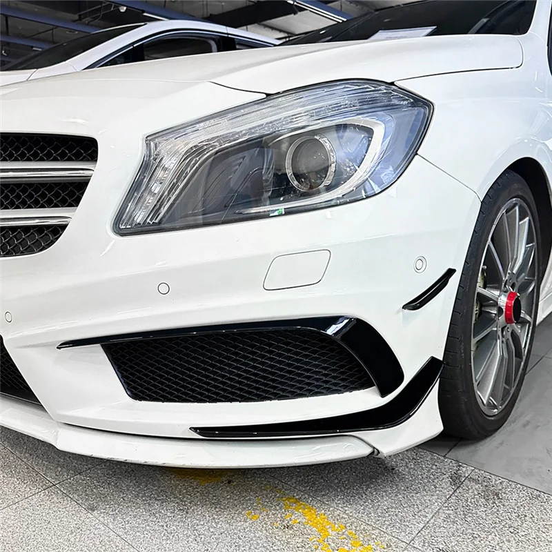 

Universall Front Bumper Lip Splitter Spoiler Fog Lamp Side Spoiler Cover Trim For Mercedes-Benz A Class W176 AMG 2013-2015 B