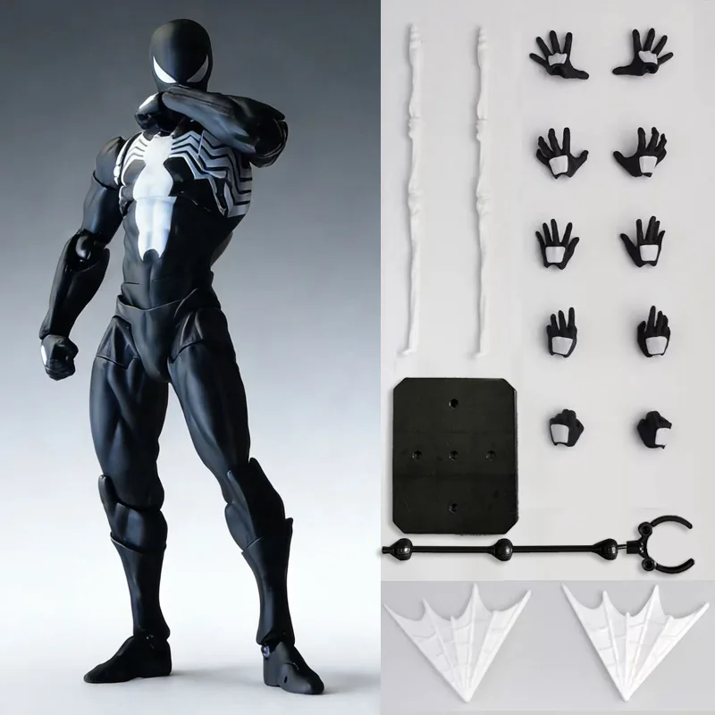 MT Black Neighbor Symbiotic Spider Man Handmade SHF Venom Battle Coat Joint Mobile Model Toy Gift - view 3