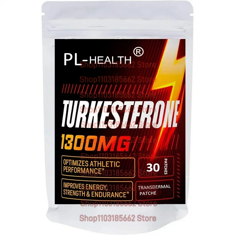 Turkesterone Transdermal Patches Ultra High Strength for Athletic Performance & Muscle Mass 30 Patches One Month Supply