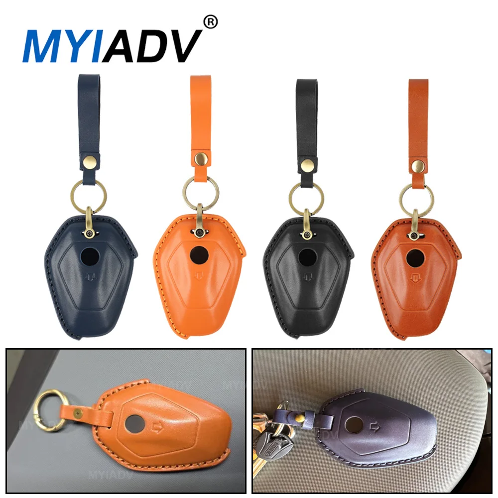 R1300GS Motorcycle Key Case For BMW 1300GS Adventure R 1300 GS R12 2025 ADV Leather Keychain Remote Cover Bag Shell Accessories