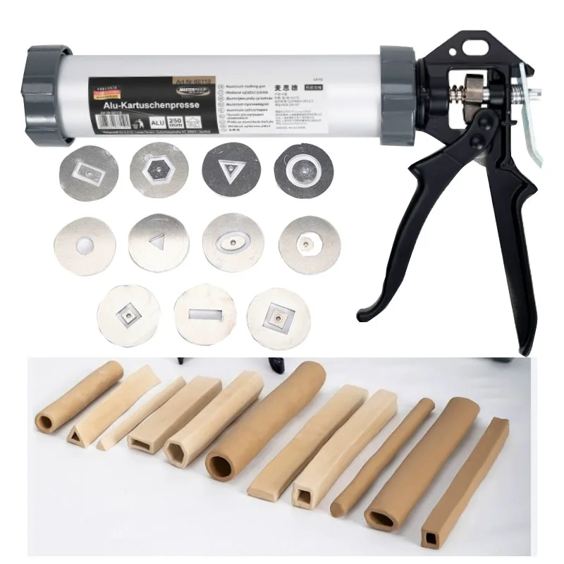 Large Manual Clay Extruder Gun with Interchangeable Nozzles - Professional Pottery Tool for Precise Clay Sculpting