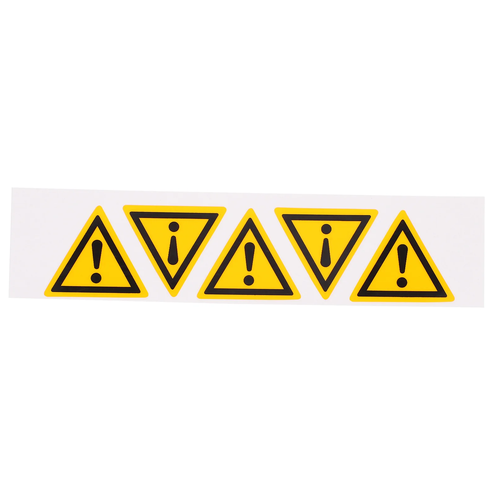 5 Pcs Danger Exclamation Mark Stickers Adhesive Triangle Warning Pp Synthetic Paper Sign Signs for Caution Safety